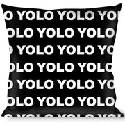 Buckle-Down Throw Pillow - YOLO Black/White Throw Pillows Buckle-Down   