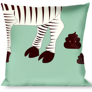 Buckle-Down Throw Pillow - Zebra Poops Color Throw Pillows Buckle-Down   