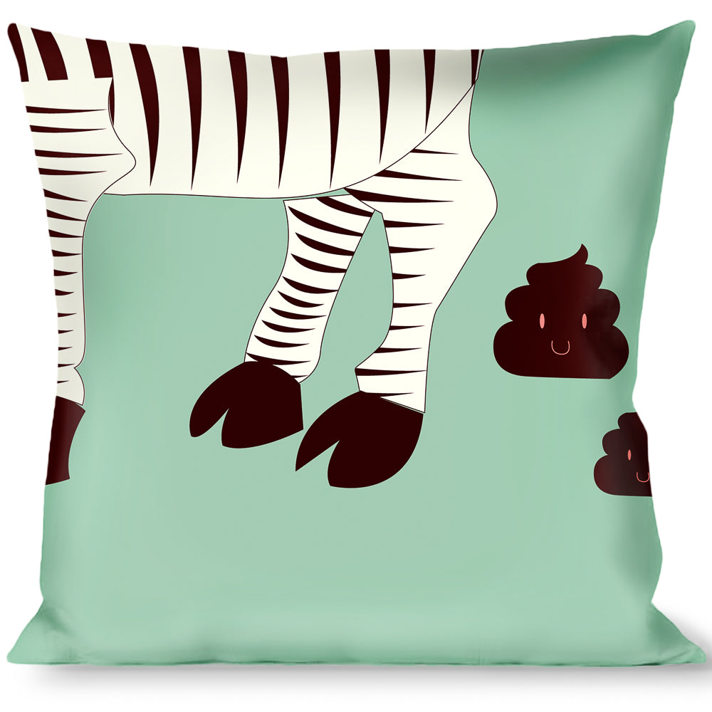 Buckle-Down Throw Pillow - Zebra Poops Color Throw Pillows Buckle-Down   