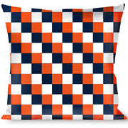 Buckle-Down Throw Pillow - Checker Navy/Orange/White Throw Pillows Buckle-Down   