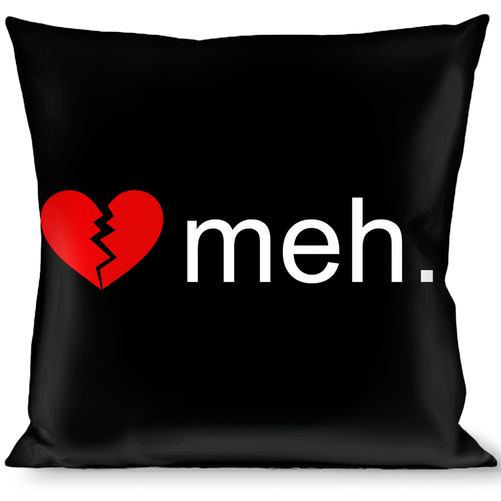 Buckle-Down Throw Pillow - Broken Heart MEH Black/Red/White Throw Pillows Buckle-Down   