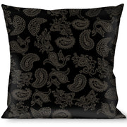 Buckle-Down Throw Pillow - Bandana Black/Gray Throw Pillows Buckle-Down   