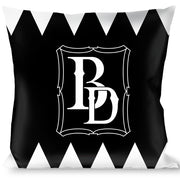 Buckle-Down Throw Pillow - BD Skull MAKE YOUR FATE Black/White Throw Pillows Buckle-Down   