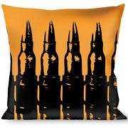 Buckle-Down Throw Pillow - Bullets2 Orange/Black Throw Pillows Buckle-Down   