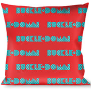 Buckle-Down Throw Pillow - BUCKLE-DOWN Shapes Red/Dot Turquoise/White Throw Pillows Buckle-Down   