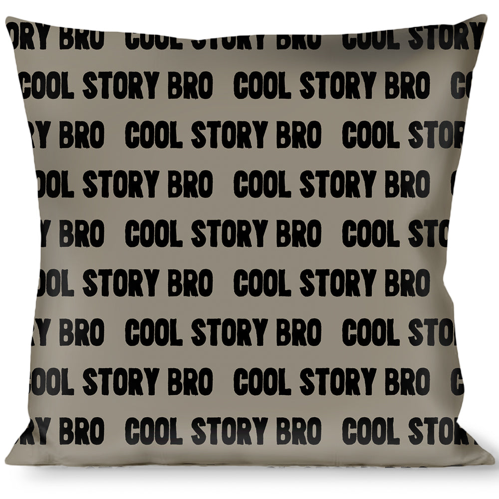 Buckle-Down Throw Pillow - COOL STORY BRO Gray/Black Throw Pillows Buckle-Down   