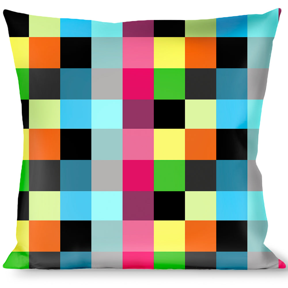 Buckle-Down Throw Pillow - Checker Bright Pastel Throw Pillows Buckle-Down   