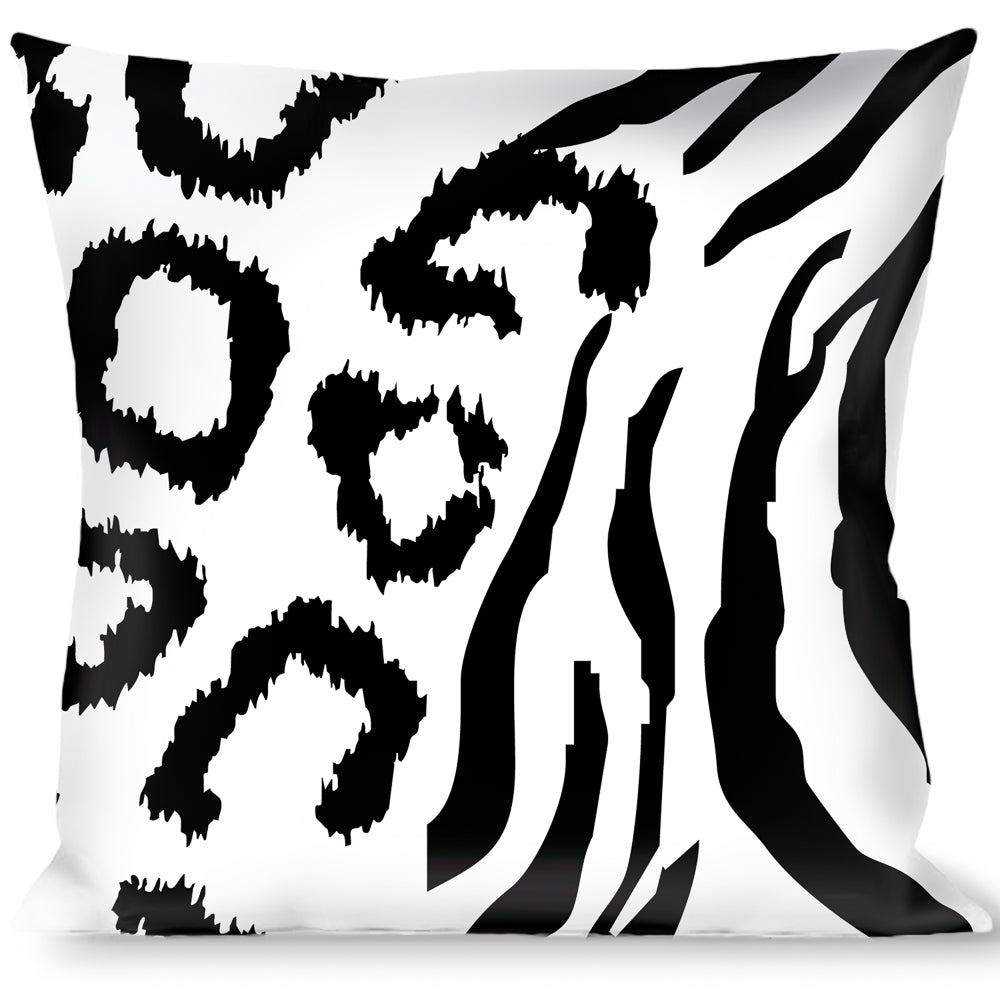 Buckle-Down Throw Pillow - Cheebra White/Black Throw Pillows Buckle-Down   