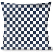 Buckle-Down Throw Pillow - Checker Sapphire Blue/White Throw Pillows Buckle-Down   