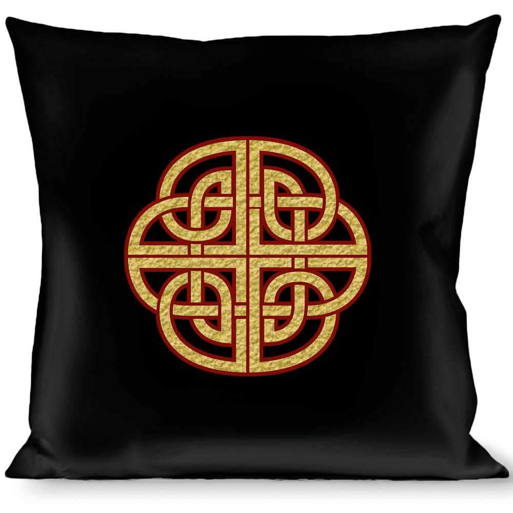 Buckle-Down Throw Pillow - Celtic Knot Black/Burgundy/Gold Throw Pillows Buckle-Down   