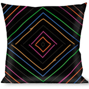 Buckle-Down Throw Pillow - Chevron Freehand C/U Multi Color Throw Pillows Buckle-Down   