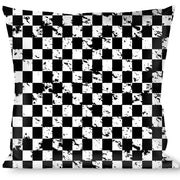 Buckle-Down Throw Pillow - Checker Weathered2 Black/White Throw Pillows Buckle-Down   