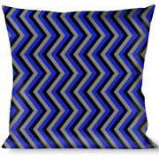 Buckle-Down Throw Pillow - Chevron Blue/Black/Gray Throw Pillows Buckle-Down   