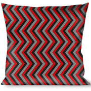 Buckle-Down Throw Pillow - Chevron Red/Black/Gray Throw Pillows Buckle-Down   