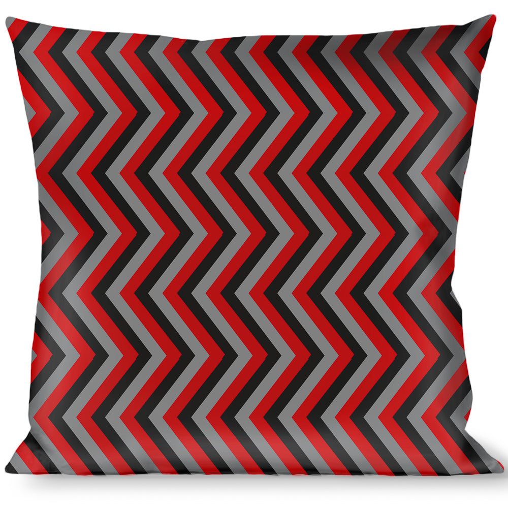 Buckle-Down Throw Pillow - Chevron Red/Black/Gray Throw Pillows Buckle-Down   