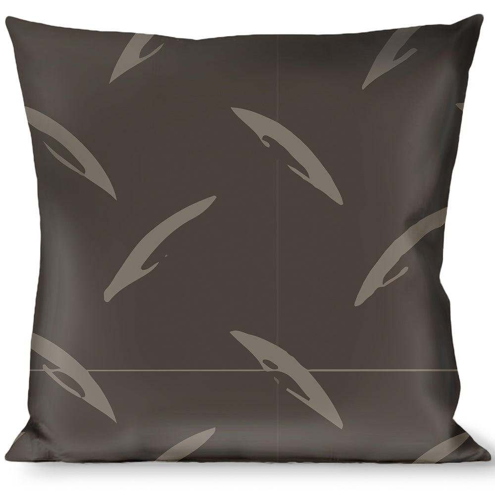 Buckle-Down Throw Pillow - Diamond Plate Grays Throw Pillows Buckle-Down   