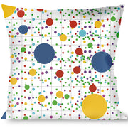Buckle-Down Throw Pillow - Dots/Grid3 White/Gray/Multi Color Throw Pillows Buckle-Down   