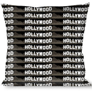 Buckle-Down Throw Pillow - HOLLYWOOD Sign Skyline Black/Grays/White Throw Pillows Buckle-Down   