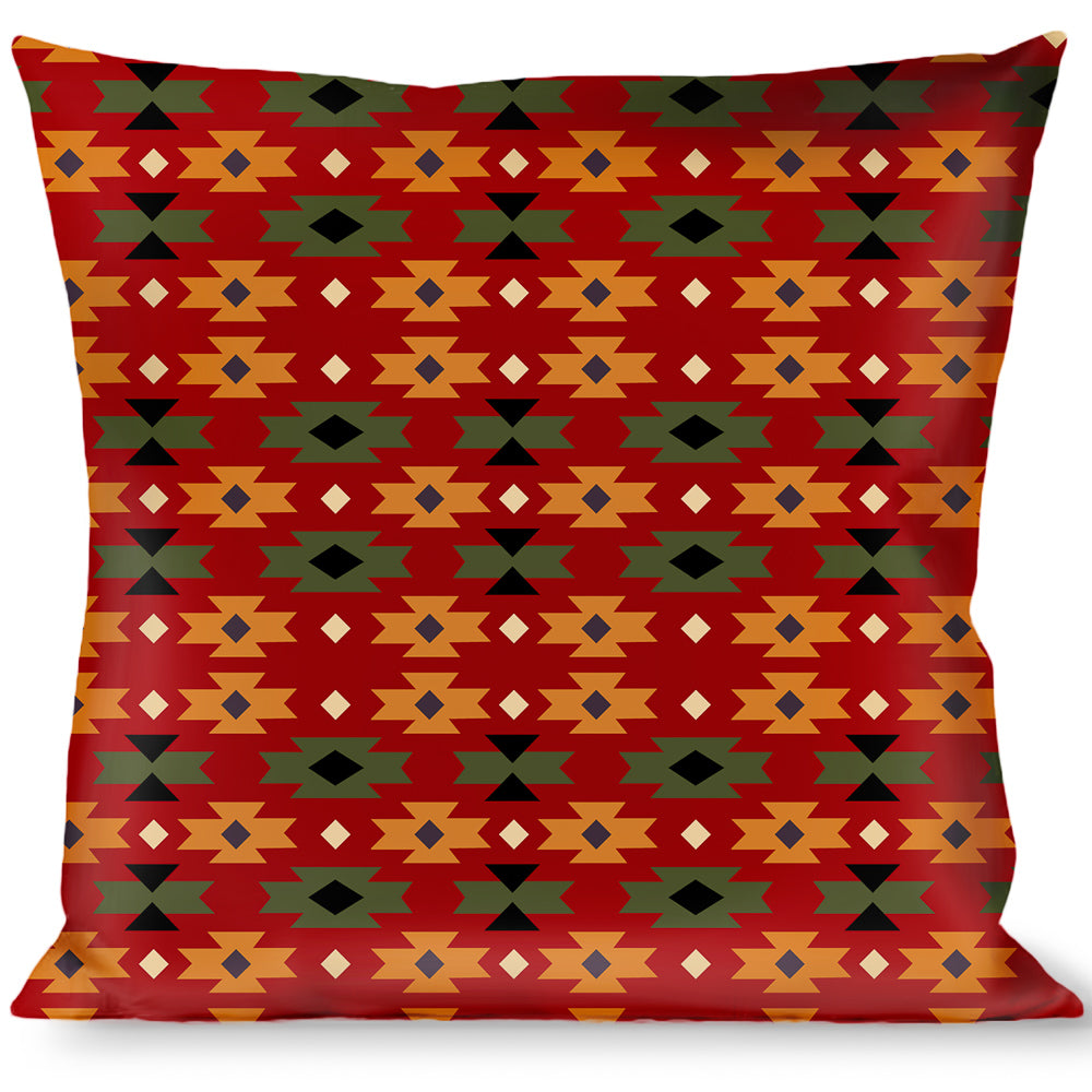 Buckle-Down Throw Pillow - Mini Navajo Tan/Rust/Olive/Black Throw Pillows Buckle-Down   