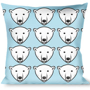 Buckle-Down Throw Pillow - Polar Bear Repeat Baby Blue Throw Pillows Buckle-Down   
