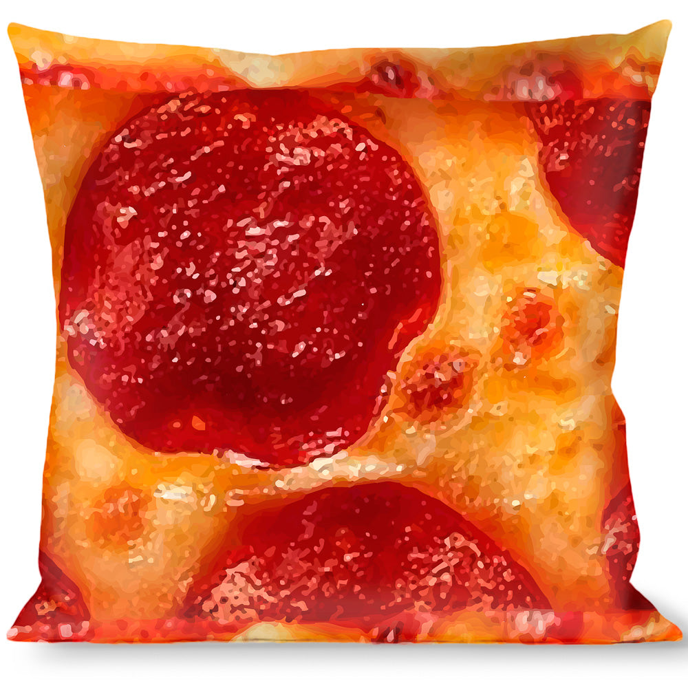 Buckle-Down Throw Pillow - Pepperoni Pizza w/Crust Vivid Throw Pillows Buckle-Down   