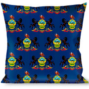 Buckle-Down Throw Pillow - Pennsylvania Flags/Black Throw Pillows Buckle-Down   