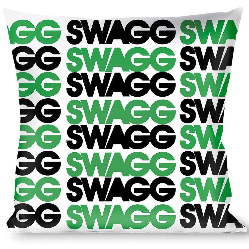 Buckle-Down Throw Pillow - SWAGG White/Black/Green Throw Pillows Buckle-Down   