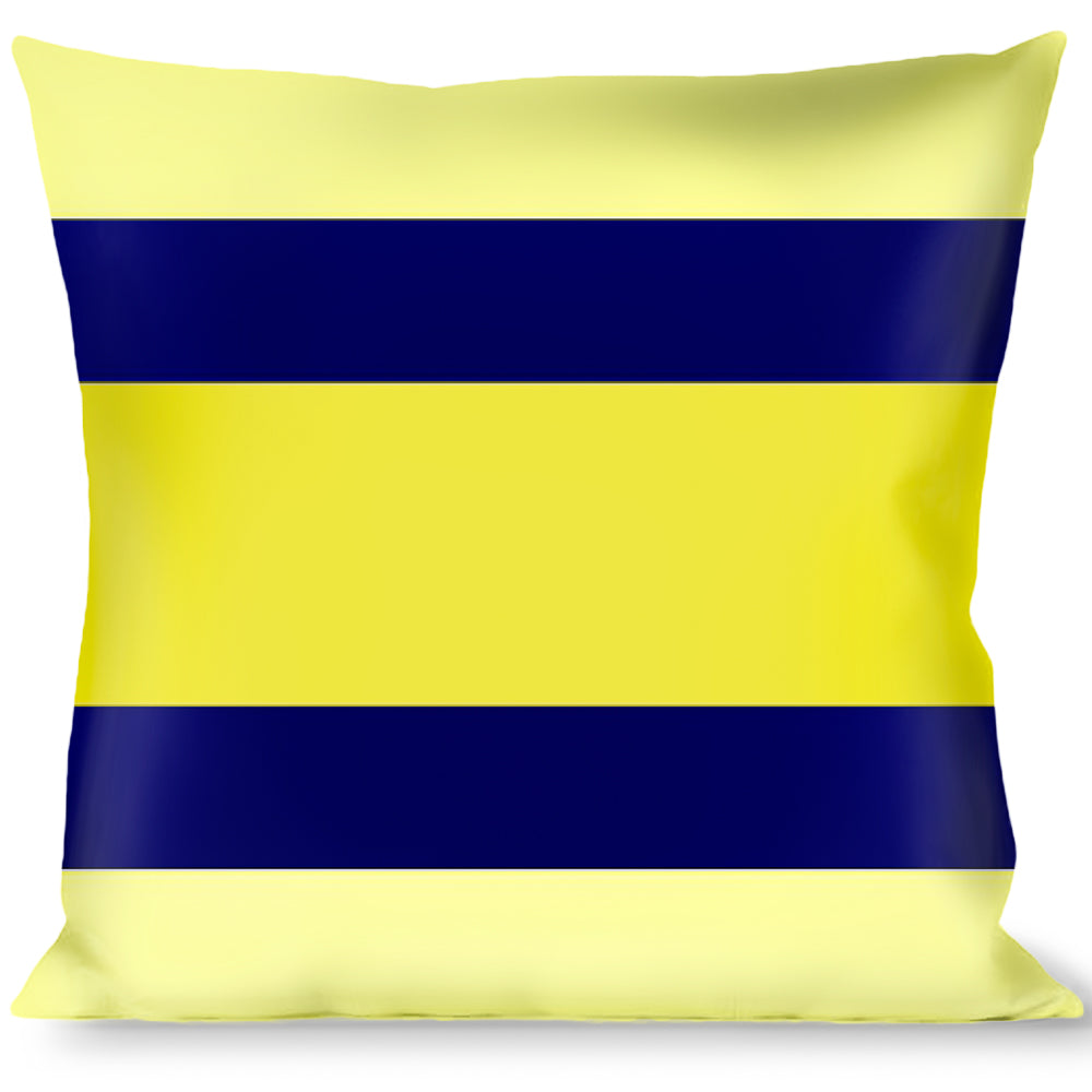 Buckle-Down Throw Pillow - Stripes Light Yellow/Navy/Yellow Throw Pillows Buckle-Down   