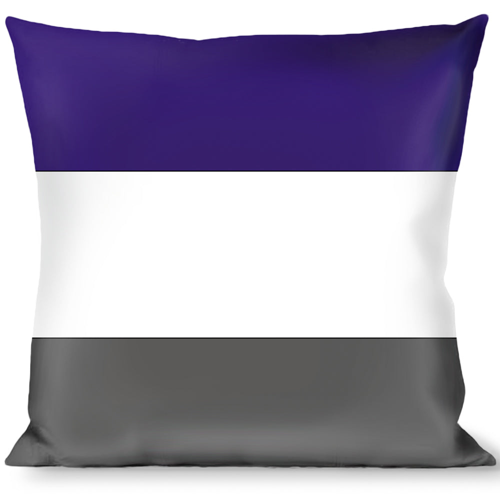 Buckle-Down Throw Pillow - Stripes Purple/White/Gray Throw Pillows Buckle-Down   