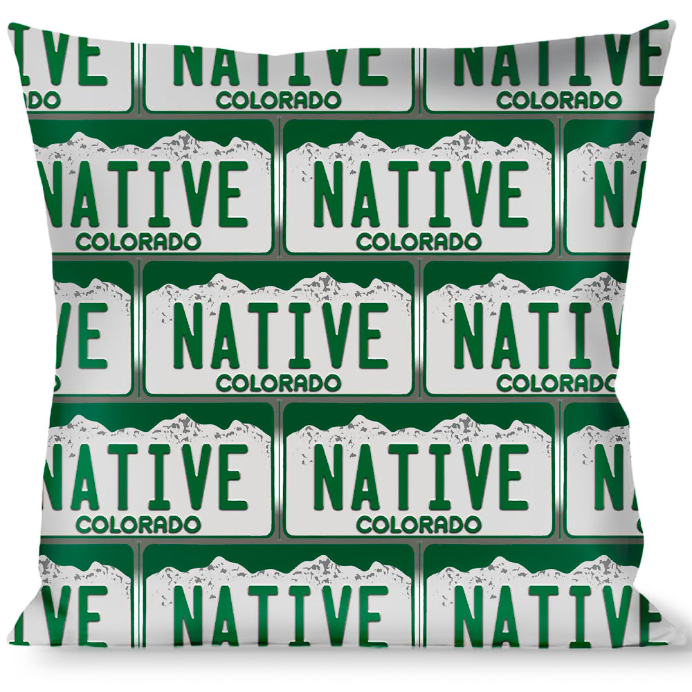 Buckle-Down Throw Pillow - Colorado License Plate NATIVE Throw Pillows Buckle-Down   