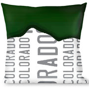 Buckle-Down Throw Pillow - Colorado Mountains Green/White/Gray Text Throw Pillows Buckle-Down   