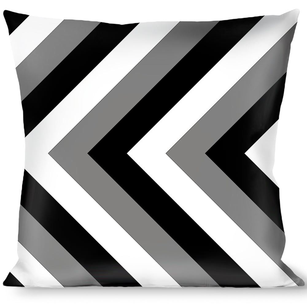 Buckle-Down Throw Pillow - Chevron White/Gray/Black Throw Pillows Buckle-Down   
