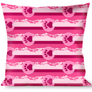 Buckle-Down Throw Pillow - Colorado Paw/Mountains Pinks Throw Pillows Buckle-Down   