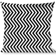 Buckle-Down Throw Pillow - Chevron3 White/Black Throw Pillows Buckle-Down   