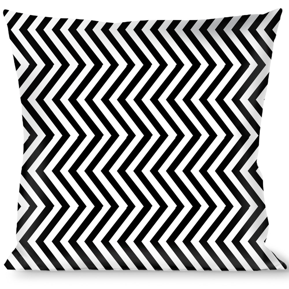 Buckle-Down Throw Pillow - Chevron3 White/Black Throw Pillows Buckle-Down   