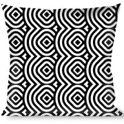 Buckle-Down Throw Pillow - Square Target White/Black Throw Pillows Buckle-Down   