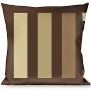 Buckle-Down Throw Pillow - Stripe Blocks Browns Throw Pillows Buckle-Down   