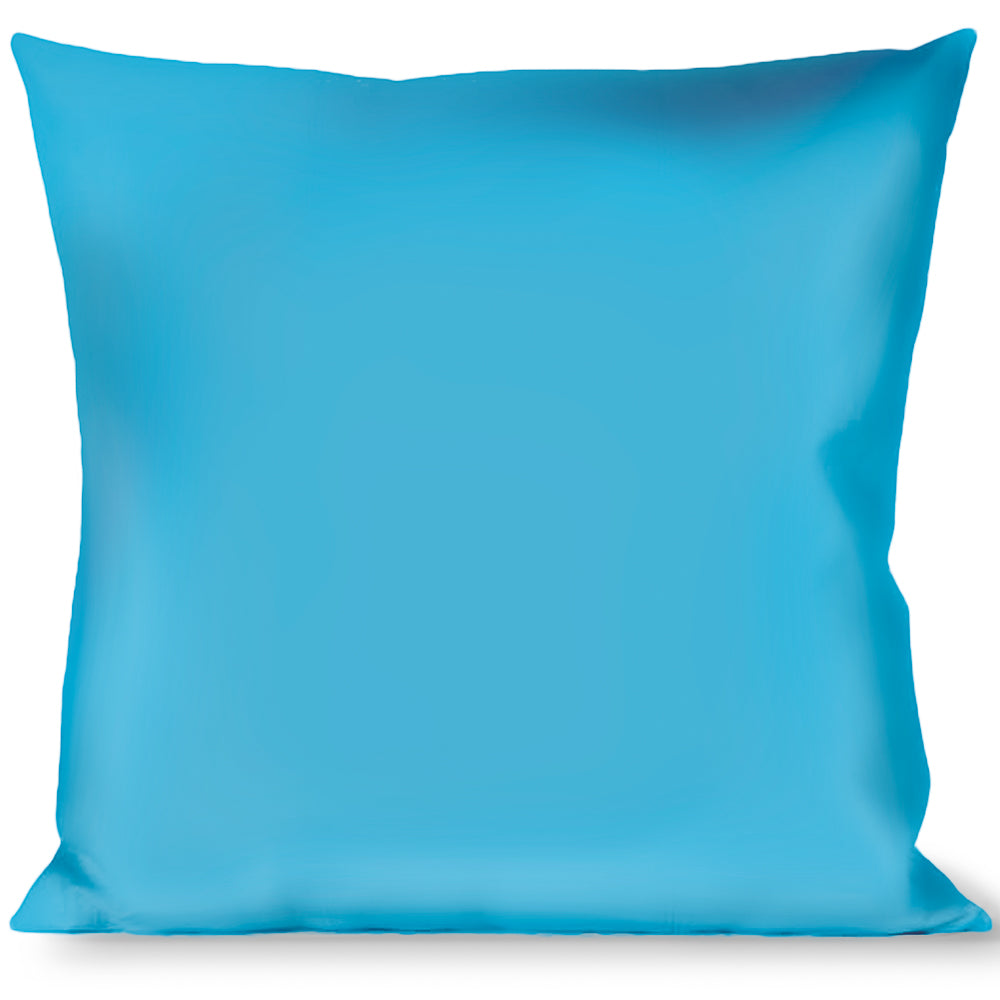 Buckle-Down Throw Pillow - Solid Water Blue Throw Pillows Buckle-Down   