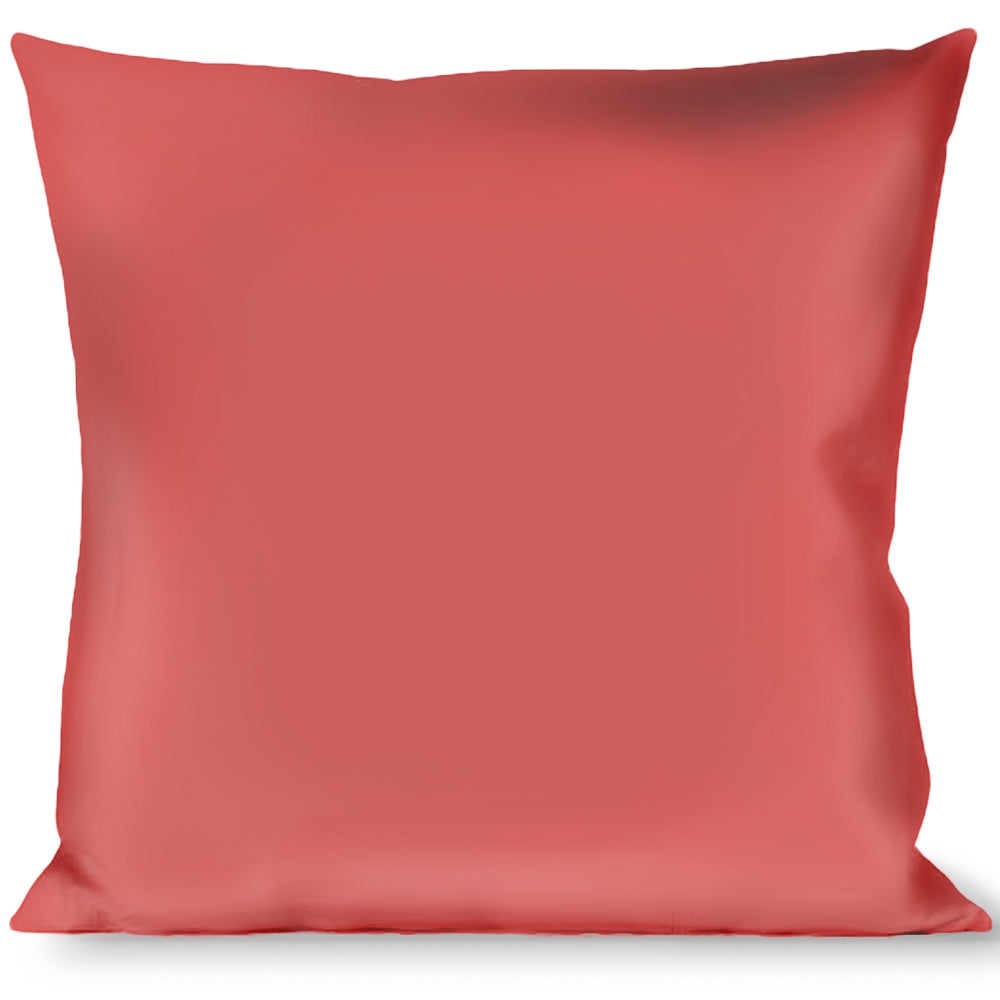 Buckle-Down Throw Pillow - Solid Salmon Orange Throw Pillows Buckle-Down   