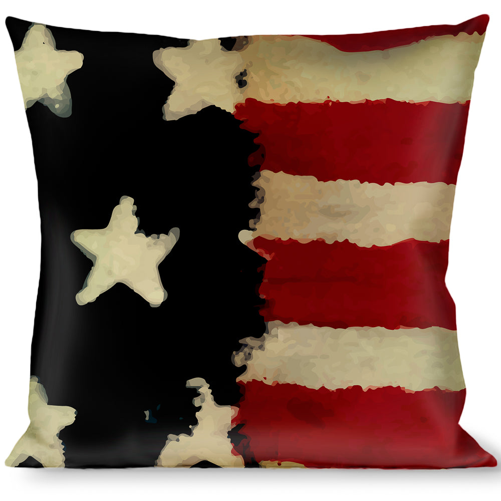 Buckle-Down Throw Pillow - Stars & Stripes Painting Throw Pillows Buckle-Down   
