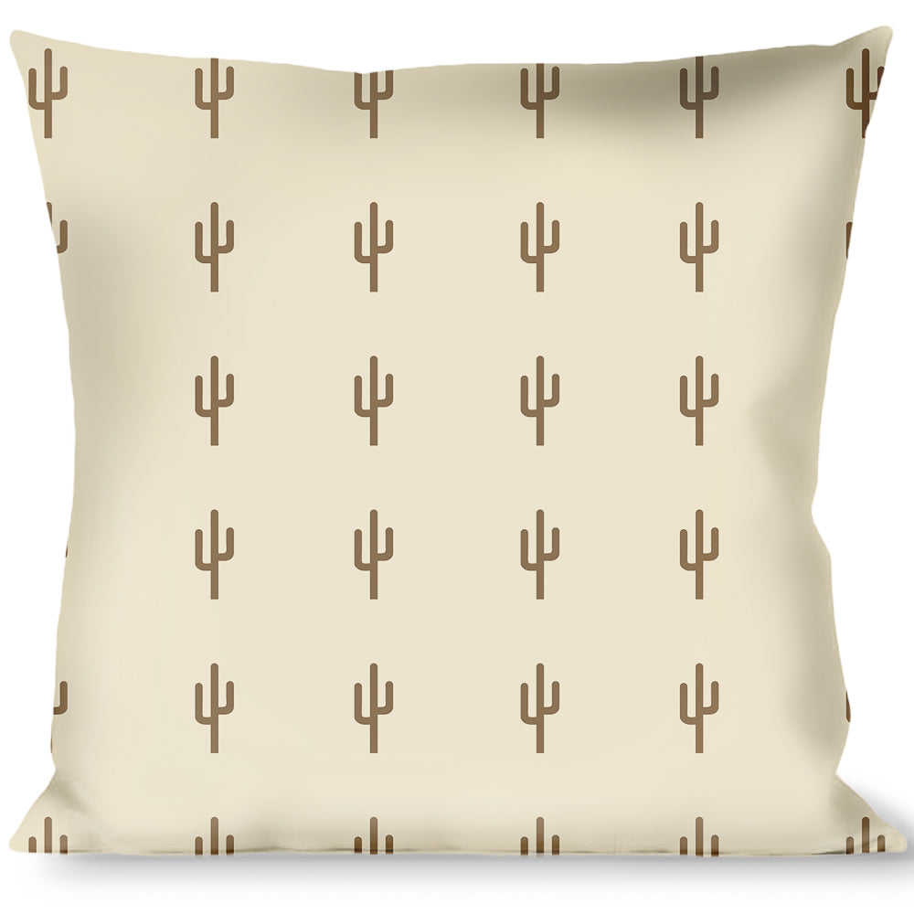 Buckle-Down Throw Pillow - Cacti2 Tans Throw Pillows Buckle-Down   