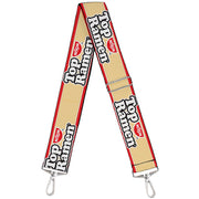 Purse Strap - NISSIN TOP RAMEN Noodle Wave Stripe Orange/White/Yellow Purse Straps Nissin