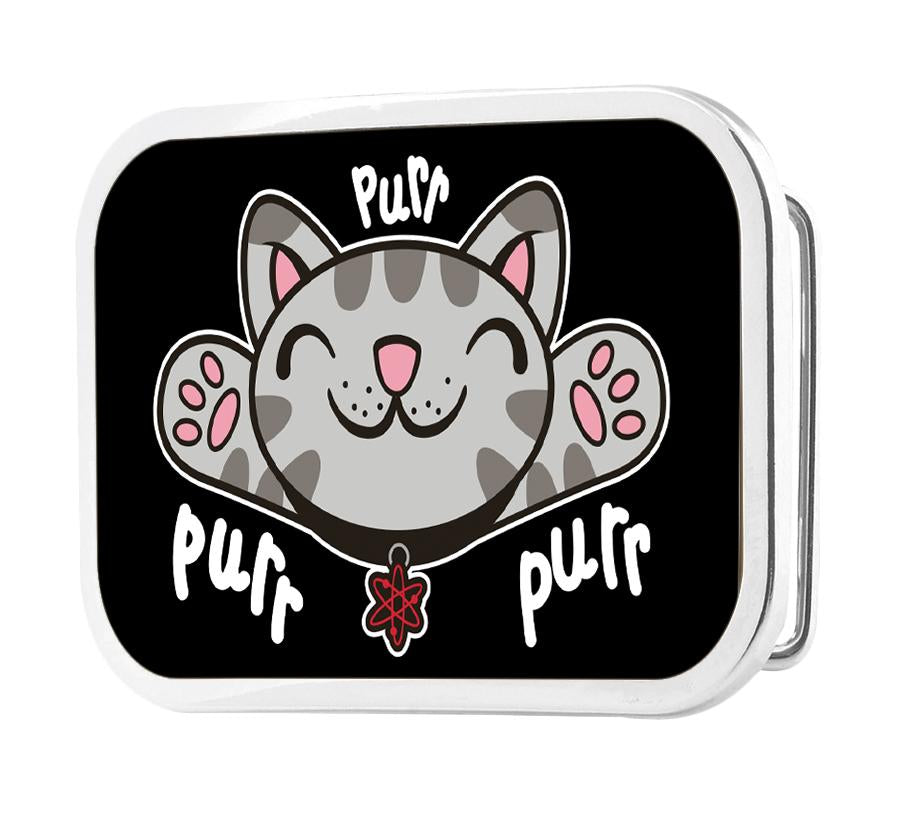 Soft Kitty Face PURR, PURR, PURR FCG Black - Chrome Rock Star Buckle Belt Buckles The Big Bang Theory   