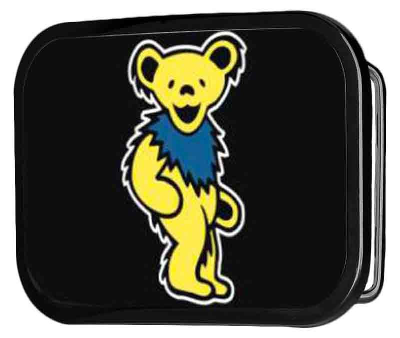 Dancing Bear FCG Black/Yellow - Black Rock Star Buckle Belt Buckles Grateful Dead   