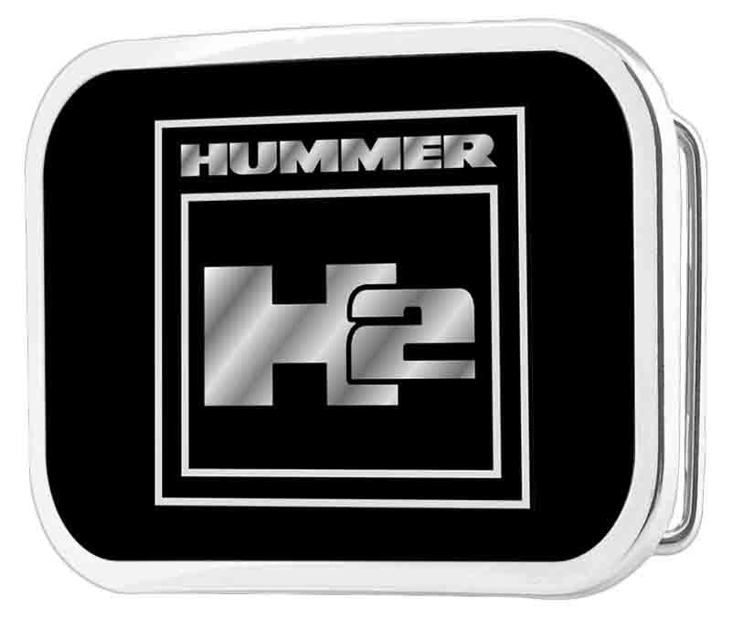 H2 Framed FCG Black/Silver - Chrome Rock Star Buckle Belt Buckles GM General Motors   