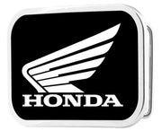 HONDA Motorcycle Framed FCG Black/White - Chrome Rock Star Buckle Belt Buckles Honda Motorsports   
