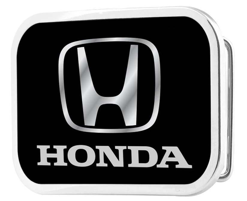 Honda Framed FCG Black/Silver - Chrome Rock Star Buckle Belt Buckles Honda   