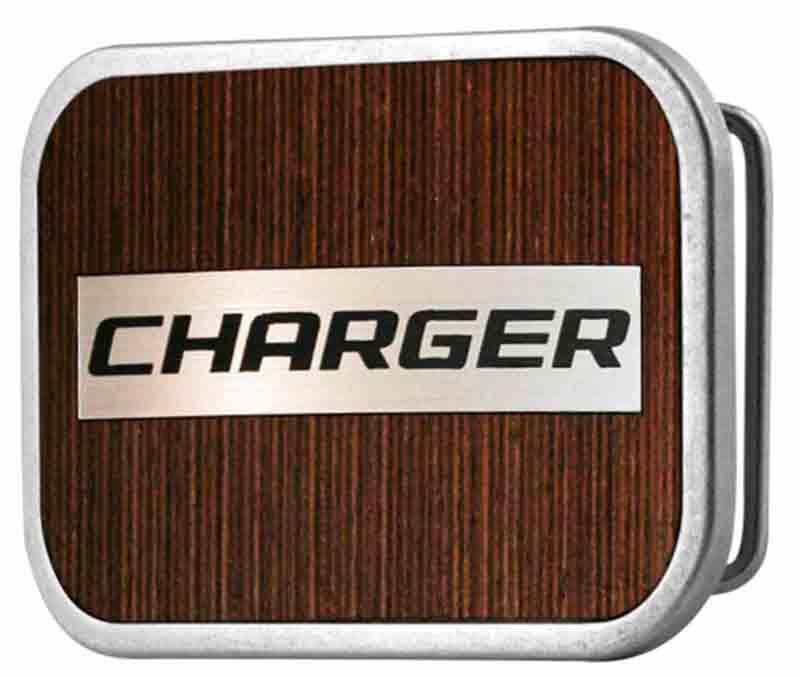 CHARGER Framed Marquetry Black Walnut/Metal - Matte Rock Star Buckle Belt Buckles Dodge   