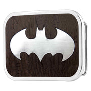 Batman Framed Marquetry Black Walnut/Metal - Matte Rock Star Buckle Belt Buckles DC Comics   