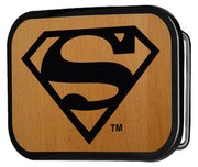 Superman Logo Reversed GW Black - Matte Rock Star Buckle Belt Buckles DC Comics   